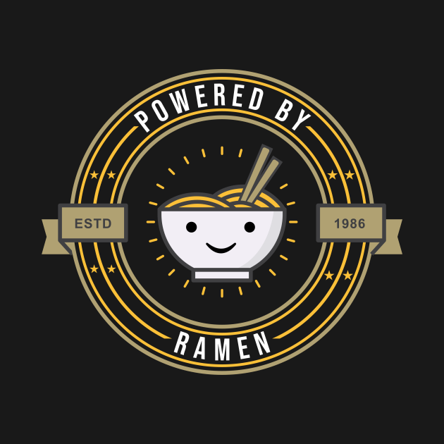 Disover Powered By Ramen Noodles Ramen Lovers Ramen Bowl - Ramen - T-Shirt