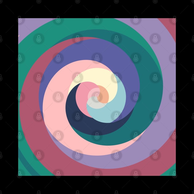 Swirl Various Color Schemes Circle Pattern by Peaceful Space AS