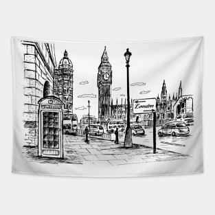 London Telephone Boot Tapestry