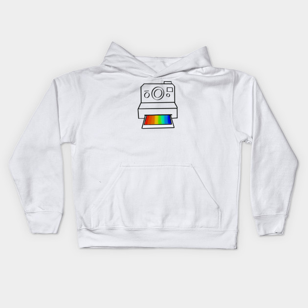 polaroid hoodie white