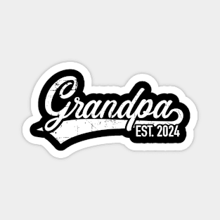 Grandpa est. 2024 for grandfather to be Magnet