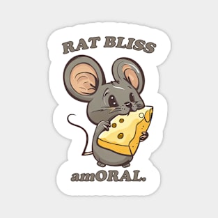 Rat Bliss | Rat Eat Chess Magnet