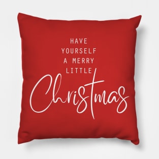 Merry little Christmas (white) Pillow