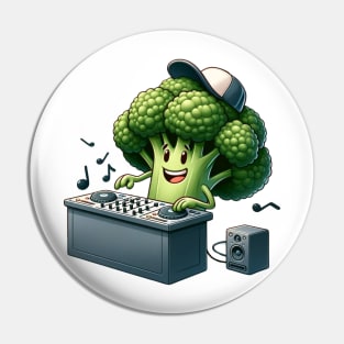 Broccoli Beats - DJ Veggie on the Decks Pin