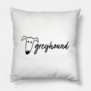 Greyhound Script with Face Pillow