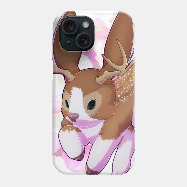 Apple Blossom Jackalope Phone Case by Minji Fox