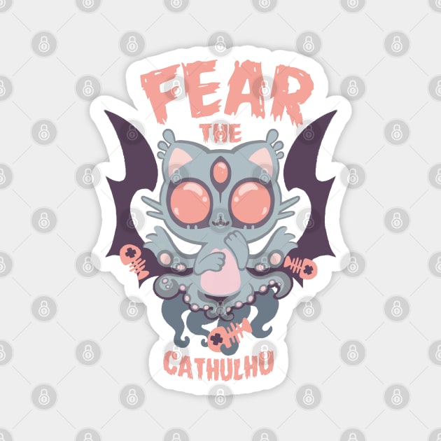 Fear the Cathulhu Magnet by SpookyPastel