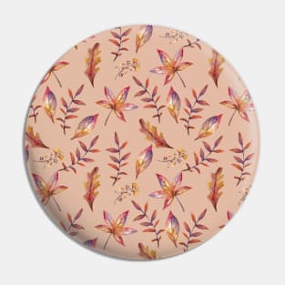 All The Leaves Are Brown Autumn Fall Pattern Pin