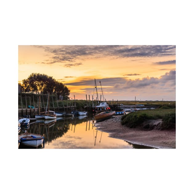 Sunset Over The River Glaven at Blakeney Quay by GrahamPrentice