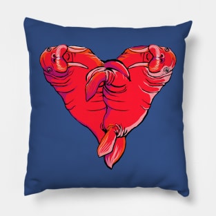 Odobenus Rosmarus Heartus Pillow