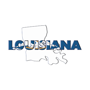 Louisiana Colored State Letters T-Shirt