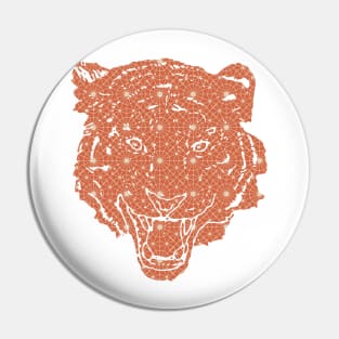 Tiger Silhouette with Pattern Pin