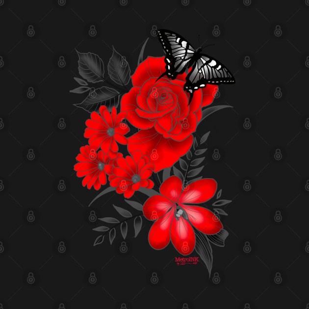 Flores Rojas by MetroInk