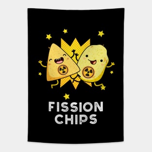 Fission Chips Funny Physics Food Pun Tapestry