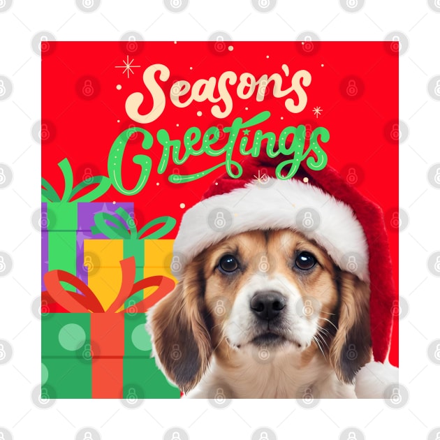 Season greetings cute dog by Brafdesign