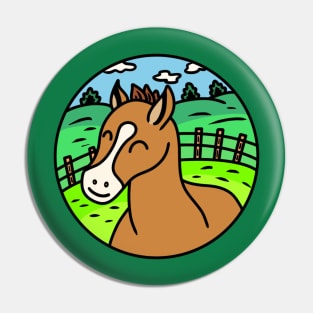 Cute cartoon horse Pin