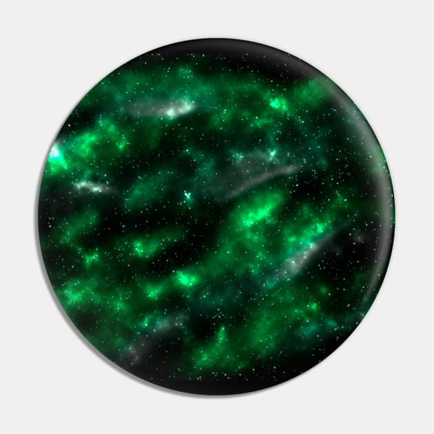The Green Galaxy ART Pin by Miss Fox