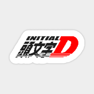 Initial D Logo Pixel Art 1 Magnet