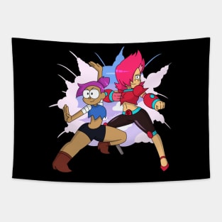 Enid and Red Action (OK K.O.) Tapestry