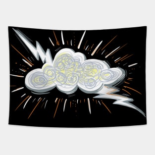 Storm cloud and lightning Tapestry