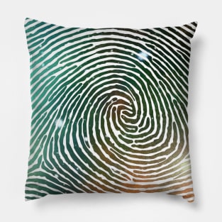 Galaxy Fingerprint Pattern Pillow