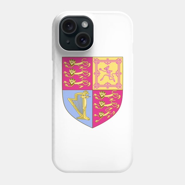 The Cartoon Panther Royal Arms of the United Kingdom Phone Case by jimmy-digital