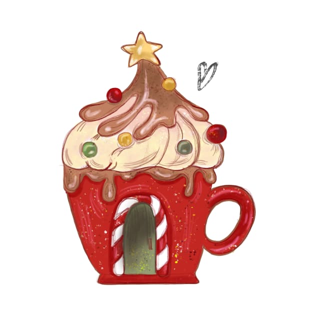 Christmas Coffee Cup by Carriefamous