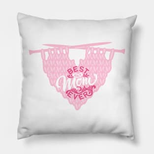 Copy of Best knitting mom ever heart yarn Pillow