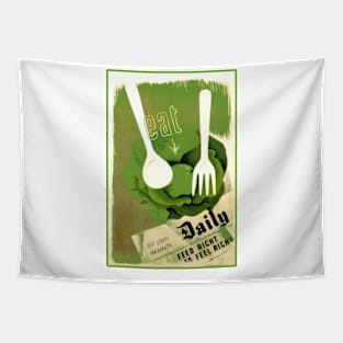 Eat Greens Daily Tapestry