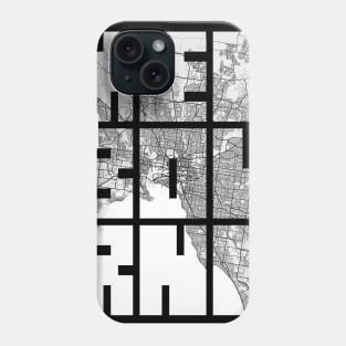 Melbourne, Australia City Map Typography - Light Phone Case