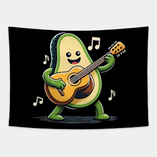 avocado playing guitar - music Tapestry