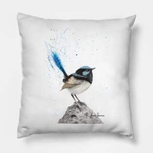 Mountain Blue Wren Pillow