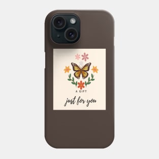 A gift just for you (flowers) t-shirt design Phone Case