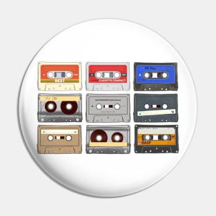 Mosaic old school cassettes Pin