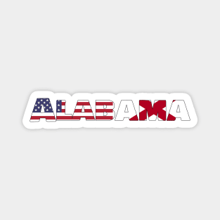 Alabama State Flag/American Flag logo Magnet