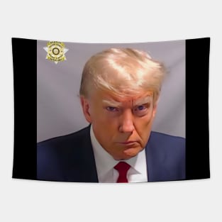 Donald Trump Mug Shot Tapestry