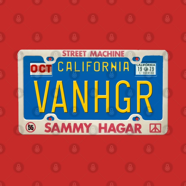 Sammy Hagar - Van Hagar License Plate by RetroZest