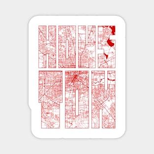 Houston, Texas, USA City Map Typography - Oriental Magnet