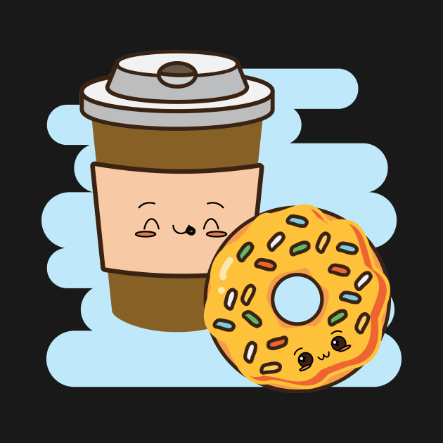 donuts and coffee by T-shirtlifestyle