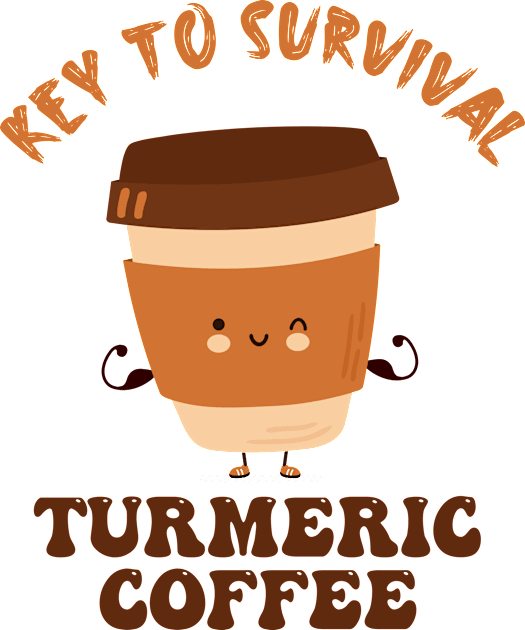 Key to Survival - Turmeric Coffee Kids T-Shirt by Blended Designs