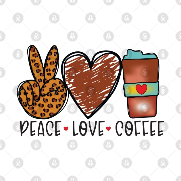 Peace Love Coffee by V-shirt