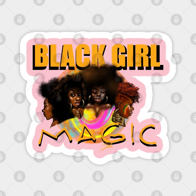 Black Girl Magic Magnet by Timzartwork