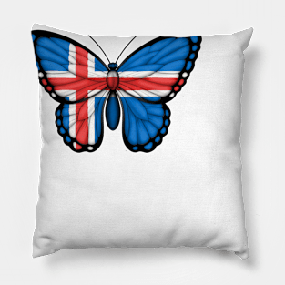 Icelandic Flag Butterfly Pillow