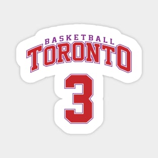 Toronto Basketball - Player Number 3 Magnet