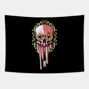 Skull and flowers Tapestry