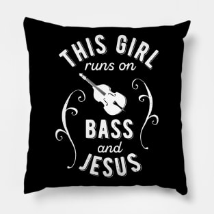 This Girl Runs On Violin Bass And Jesus Costume Pillow