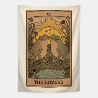 The Lovers - Frogs Tarot Tapestry