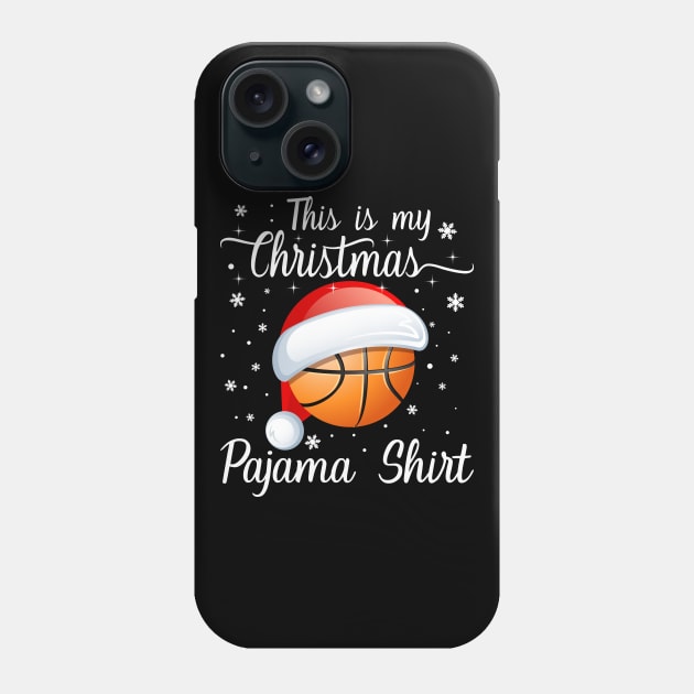 This Is My Christmas Pajama Shirt Basketball Christmas Phone Case by DragonTees