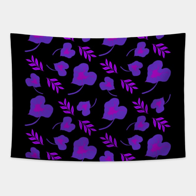 Purple Caladium Leaves Pattern Tapestry by aybe7elf