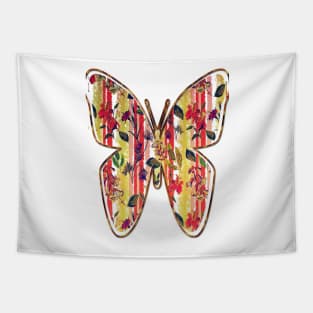 Wild Flowers on Stripes Tapestry